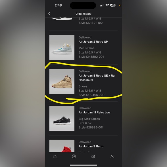 NEW Jordan 8 Retro Rui Hachimura Black Samurai Size 6.5 Equivalent to Women’s 8 - Picture 16 of 16